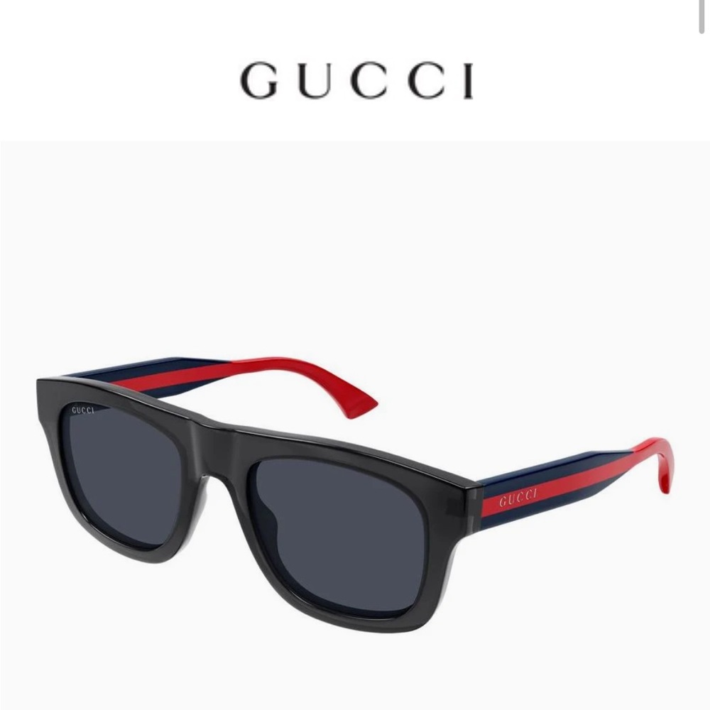 Gucci Black and Red Men's Eyewear